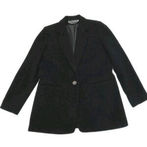 VTG Harve Benard By Benard Holtzman Blazer Women Sz 6 Wool Single Button Black